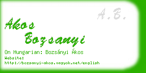 akos bozsanyi business card